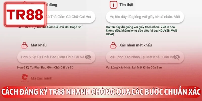 Cách đăng ký TR88 nhanh chóng qua các bước chuẩn xác
