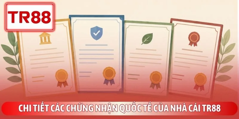 Chi tiết các chứng nhận quốc tế của nhà cái TR88